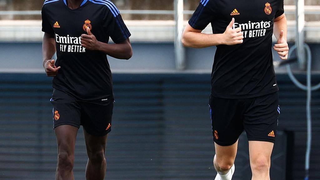 Ferland Mendy se entrena en Valdebebas