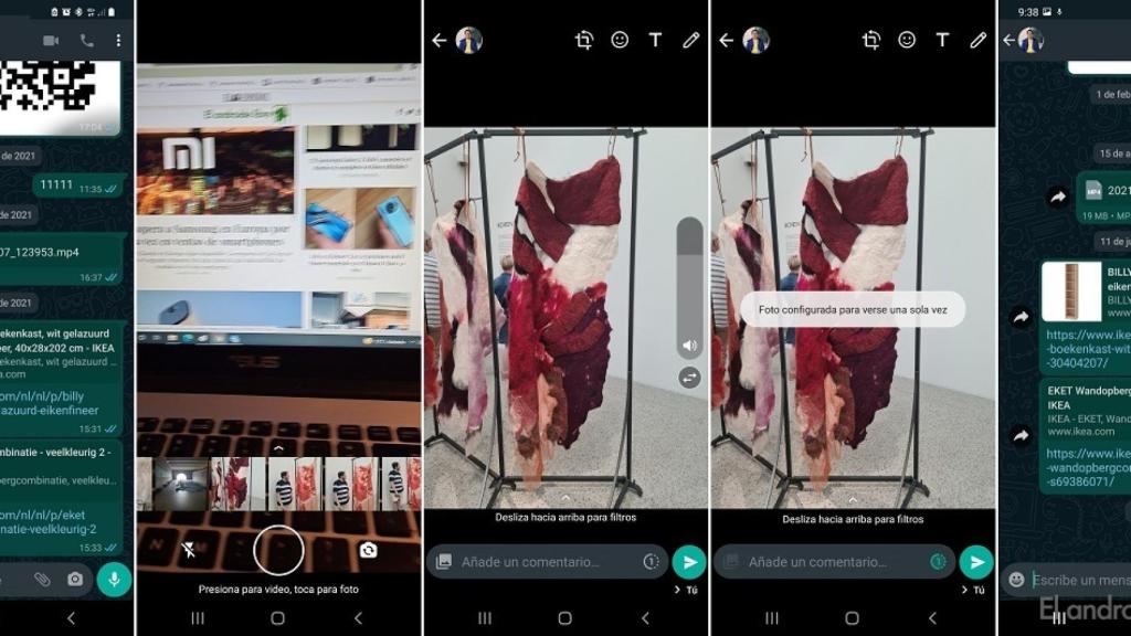 WhatsApp enviar fotos autodestruyen