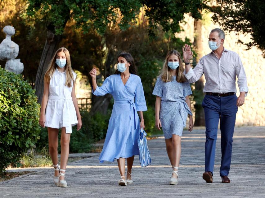 Los Reyes y las infantas en Palma de Mallorca.