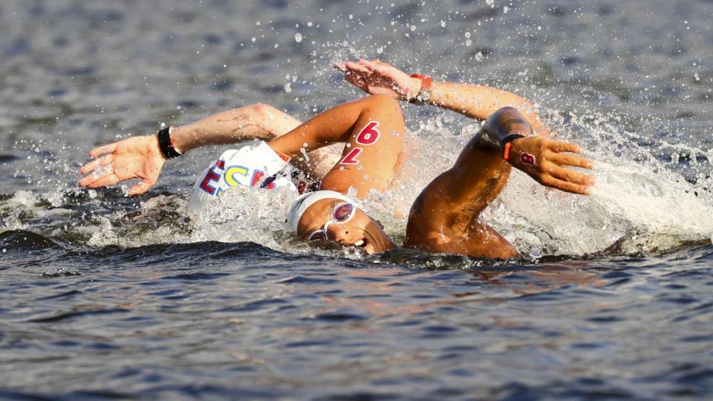 Paula Ruiz en la prueba de aguas abiertas de los Juegos Olímpicos de Tokio 2020