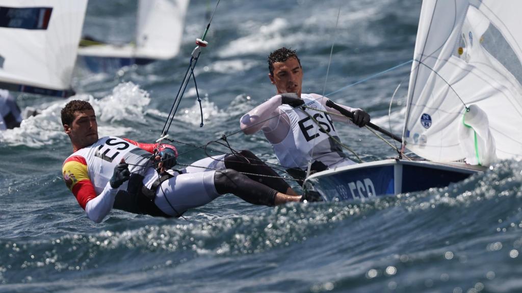 Jordi Xammar y Nico Rodríguez en el 470 de vela en los Juegos Olímpicos de Tokio 2020