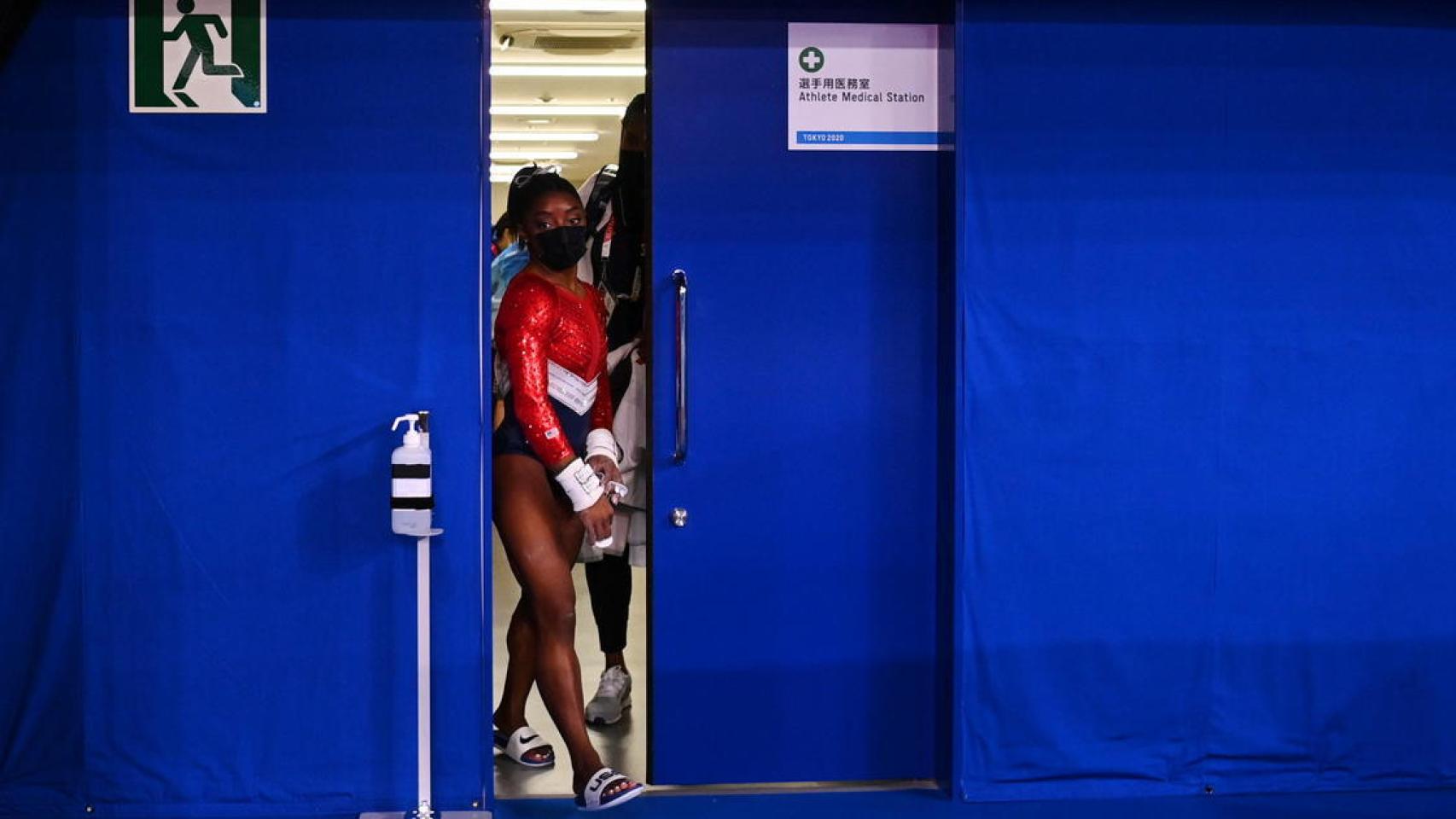 La gimnasta estadounidense Simone Biles durante los Juegos Olímpicos de Tokio.
