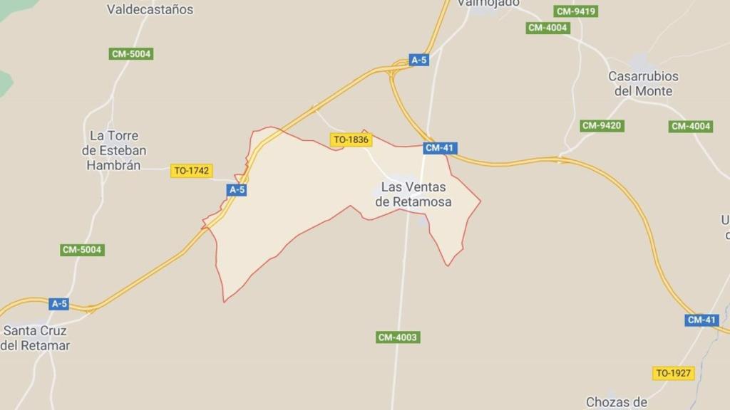 Plano de Las Ventas de Retamosa (Toledo)