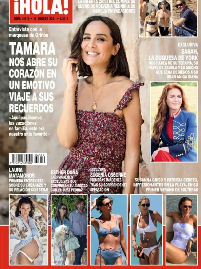 La portada de '¡HOLA!' hablando de la amistad entre Doña y Pedraz.