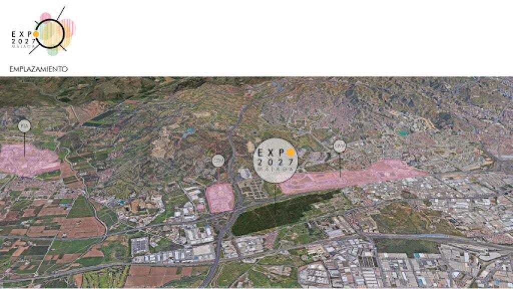 Ubicación de los terrenos donde se pretende desarrollar la Expo en Málaga.