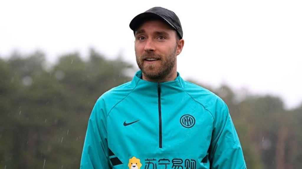 Christian Eriksen, en la ciudad deportiva del Inter de Milán