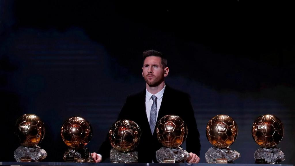 Leo Messi, con sus Balones de Oro