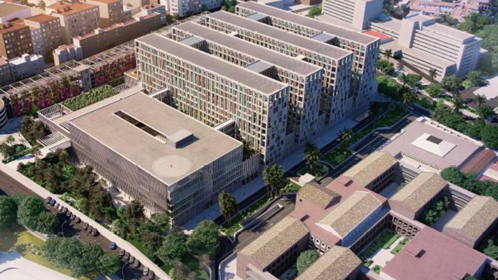 Vista del diseño del nuevo hospital de Málaga.