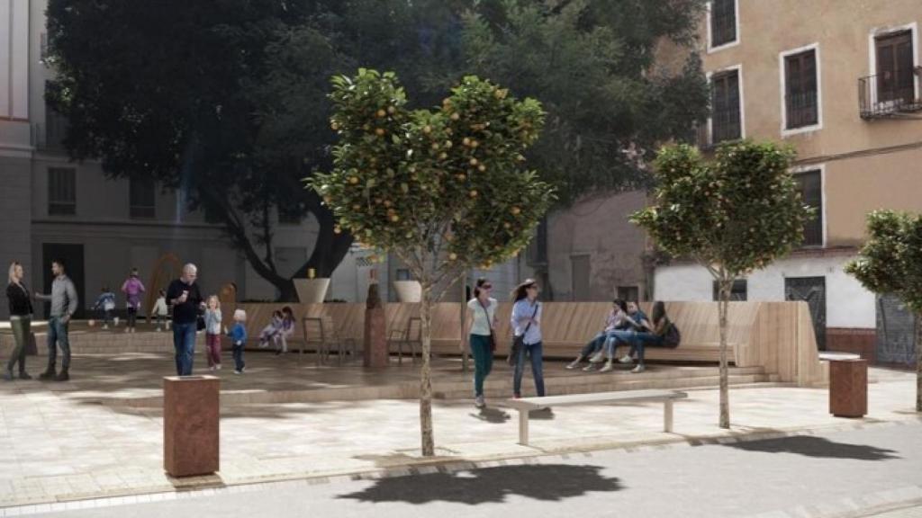 Infografía del proyecto de recuperación de la Plaza de San Pedro.