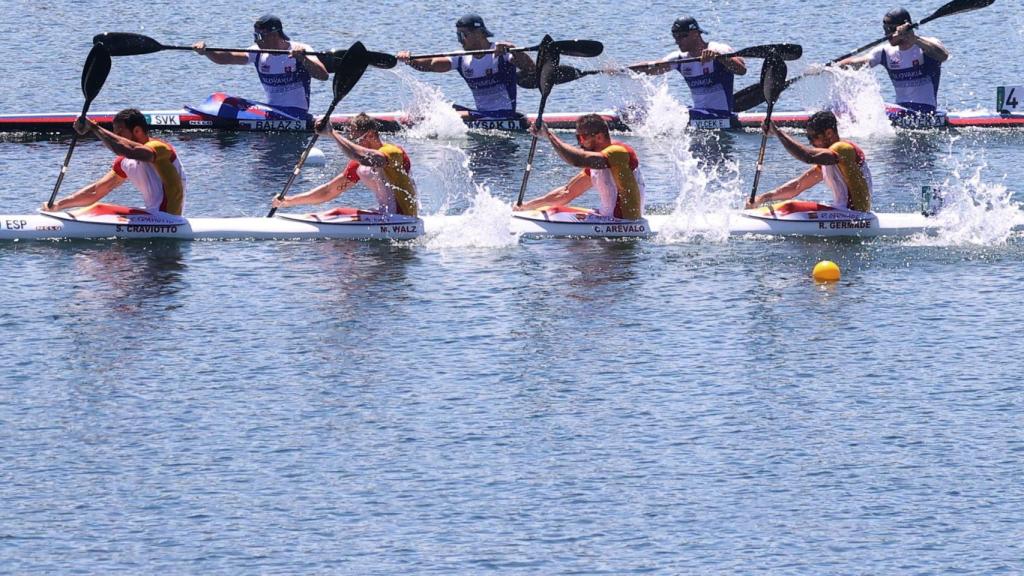 Craviotto, Walz, Arévalo y Germade en el K-4 500 de piragüismo en los JJOO