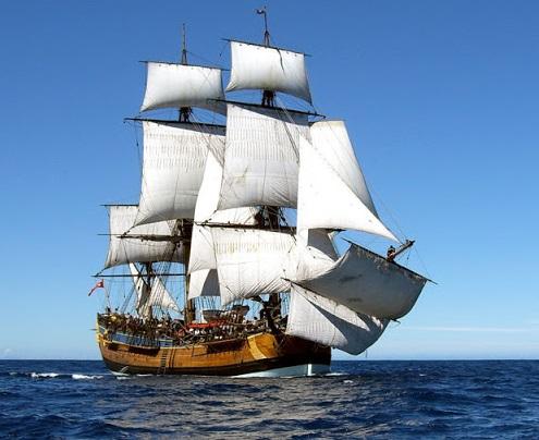 Réplica del HMS Endeavour de Cook. https://earth.google.com