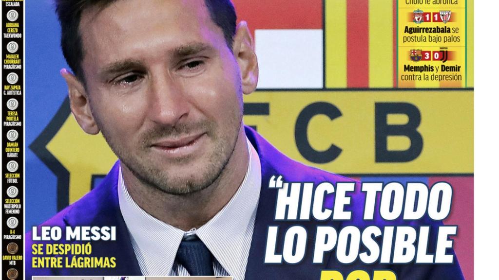 La portada del diario MARCA (09/08/2021)