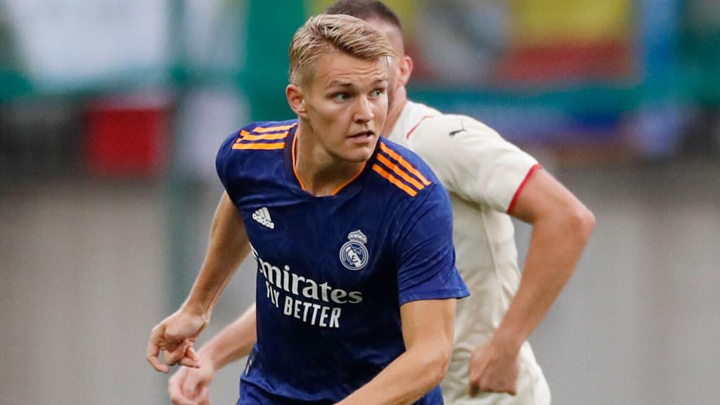 Odegaard, con el Real Madrid