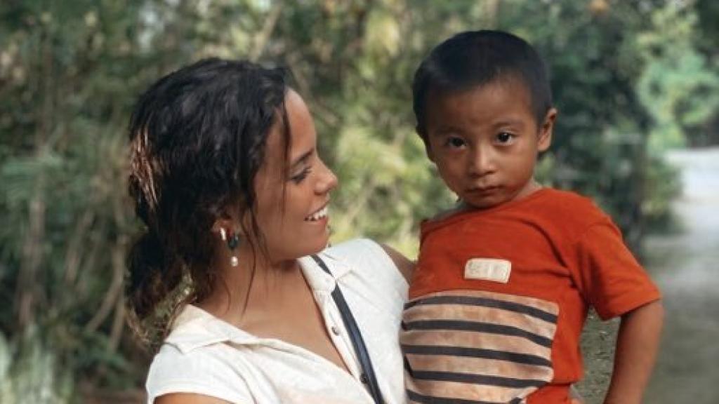 Una de las fotos de Gloria Camila con el pequeño.