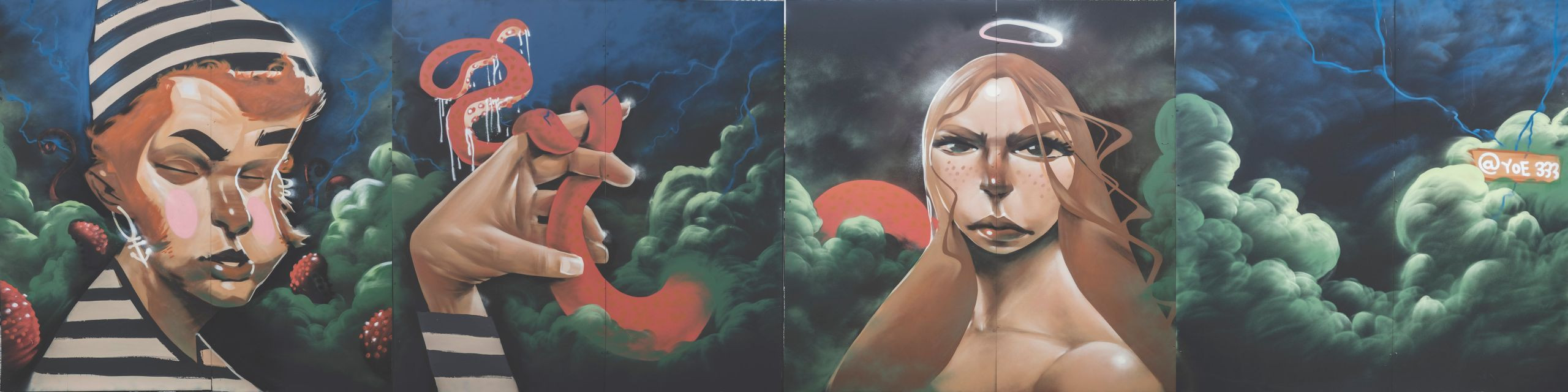 Mural completo de Yoe333. Foto: Pereira
