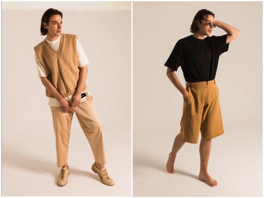 Modelo con diseños de la firma Tukaos.