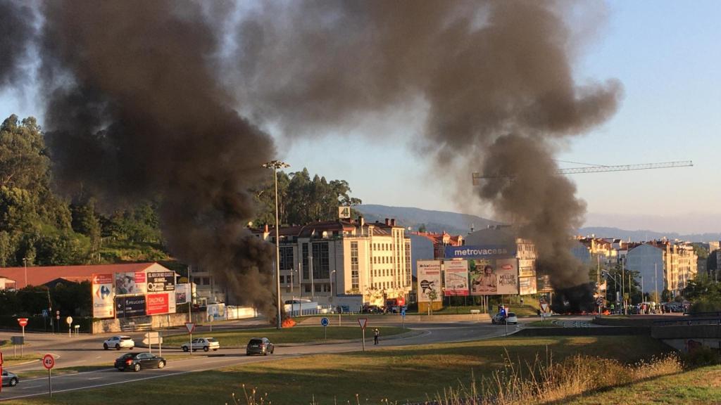 Protestas de los trabajadores de Ence en Pontevedra