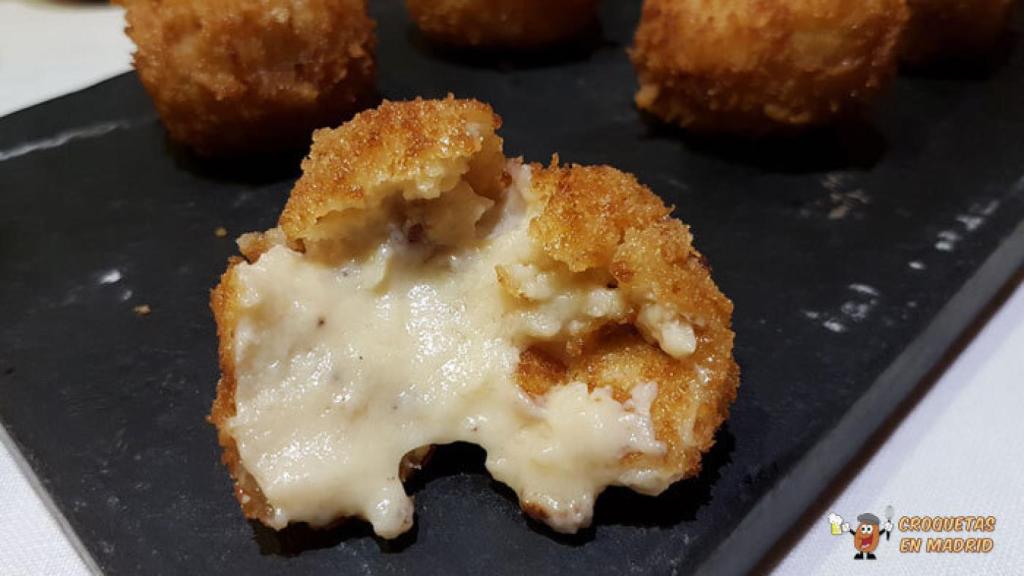 Croqueta de jamón ibérico de Huerta carabaña.
