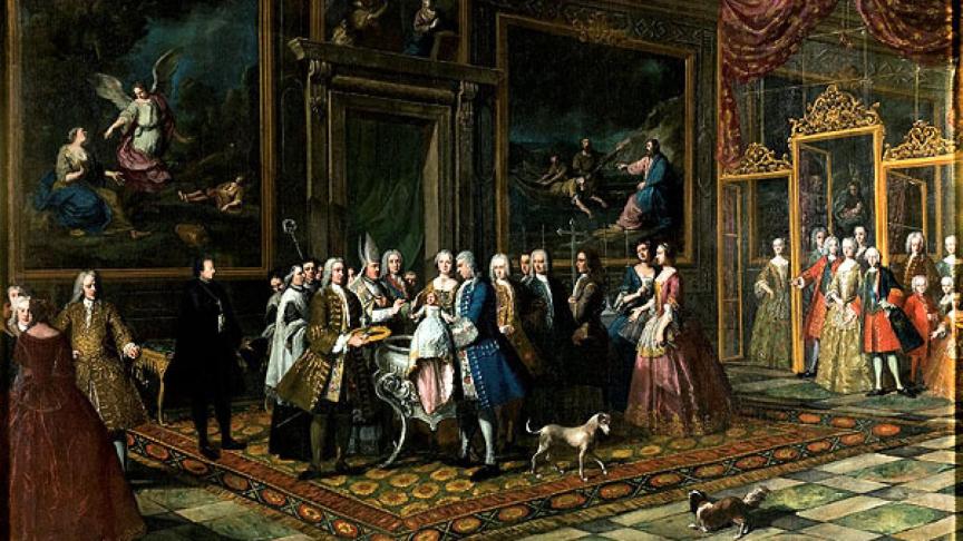 El bautizo de la infanta Isabel en el Palacio del Buen Retiro por Antonio González Ruiz