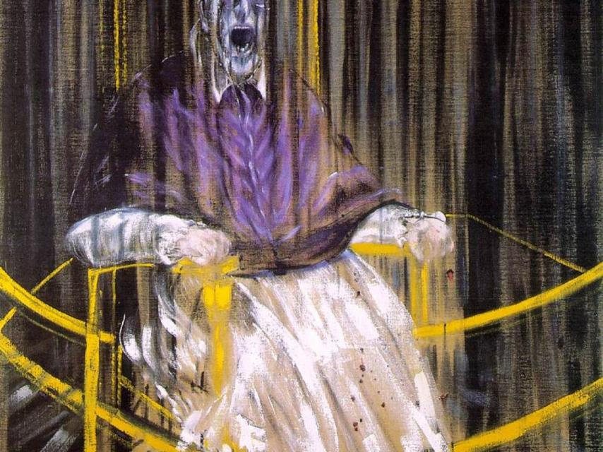 Estudio del Retrato del Papa Inocencio X de Velázquez, ahora por Bacon.