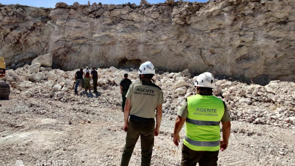 La inspección de Cultura en la cantera de La Ararña