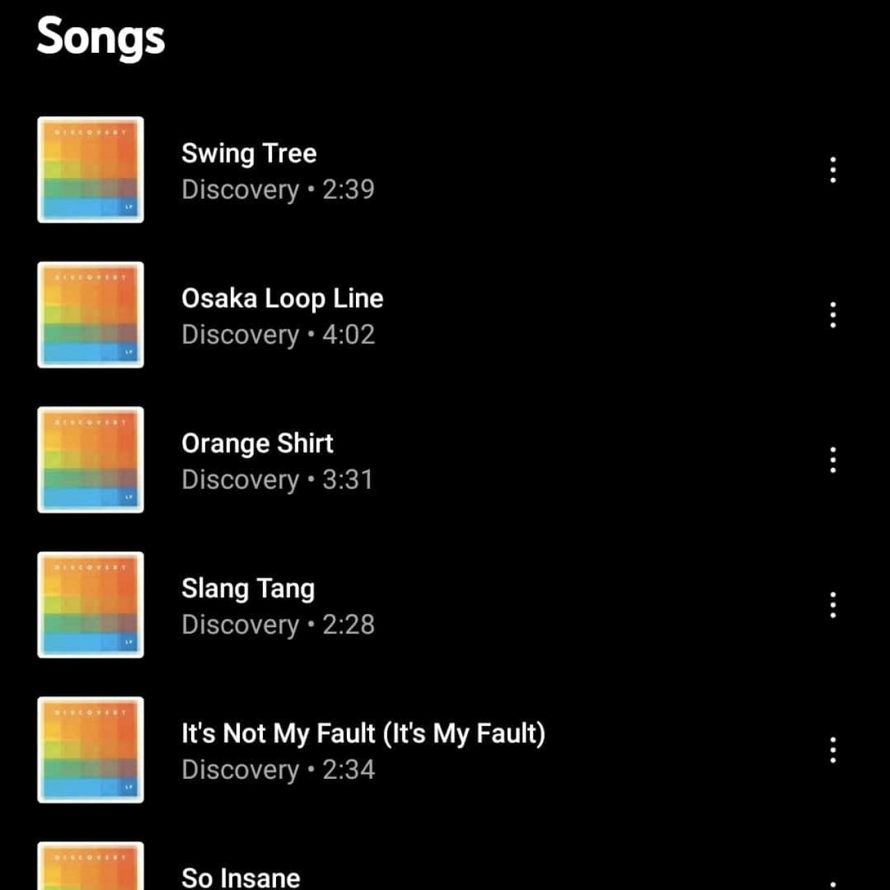 YouTube Music pestaña descargas