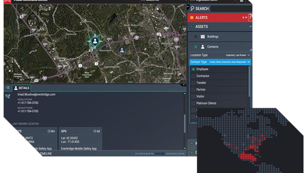 Imagen del panel de control de un sistema de alertas públicas.