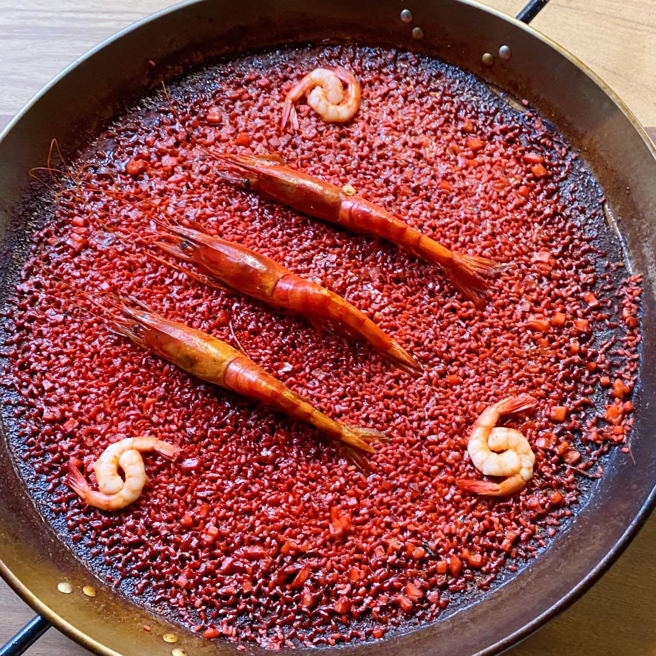 Arroz seco rojo de carabineros - Fandango