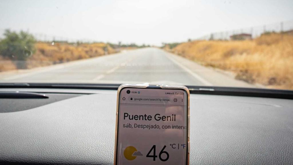 La temperatura de Puente Genil sobre las 14 horas.