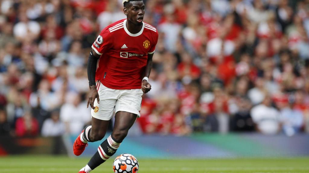 Paul Pogba durante un partido del Manchester United