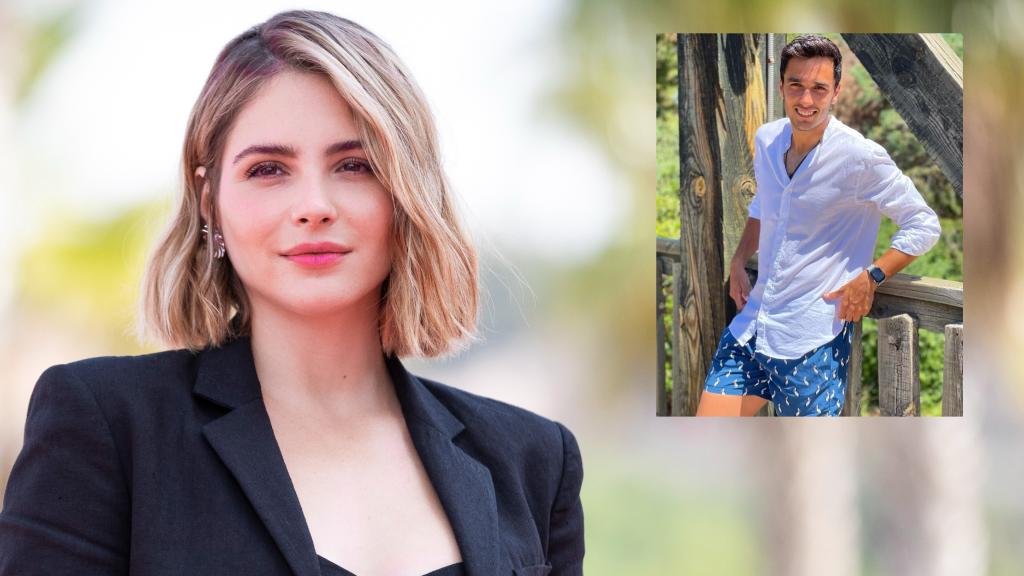 Andrea Duro en montaje de JALEOS junto al deportista Alejandro Galán.