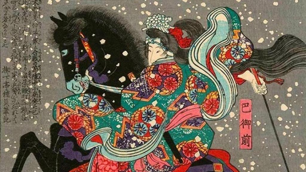 Ilustración inspirada en Tomoe Gozen.