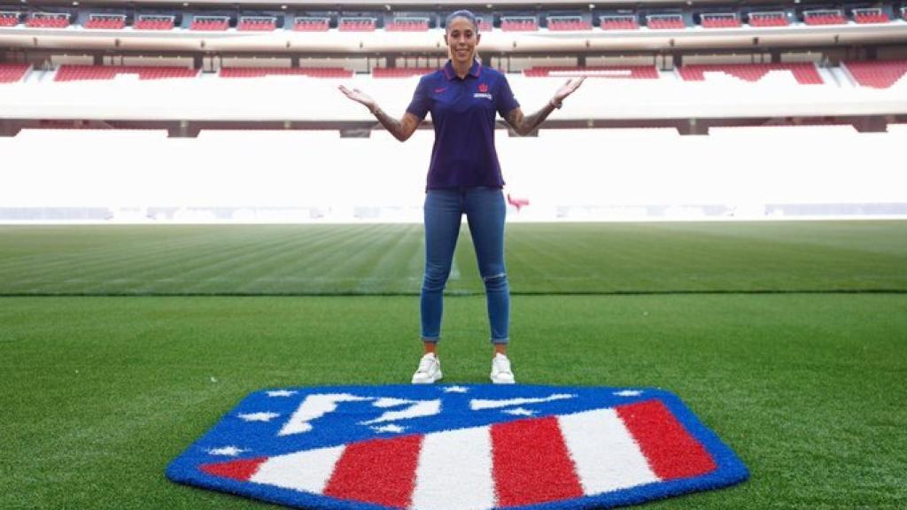 Lola Gallardo, en el Wanda Metropolitano