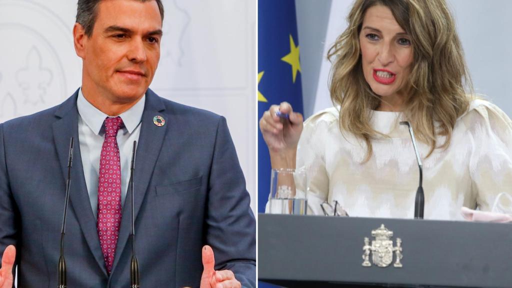 El presidente del Gobierno, Pedro Sánchez, y la vicepresidenta segunda, Yolanda Díaz.