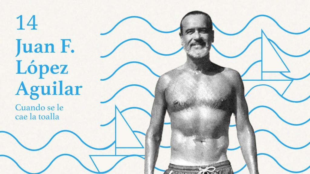 El exministro López Aguilar, en la playa.