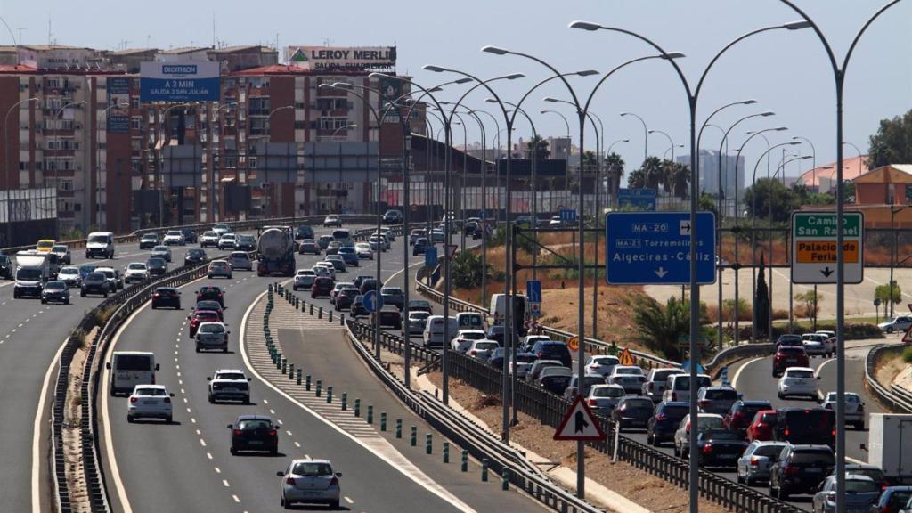 La A-7 en Málaga.