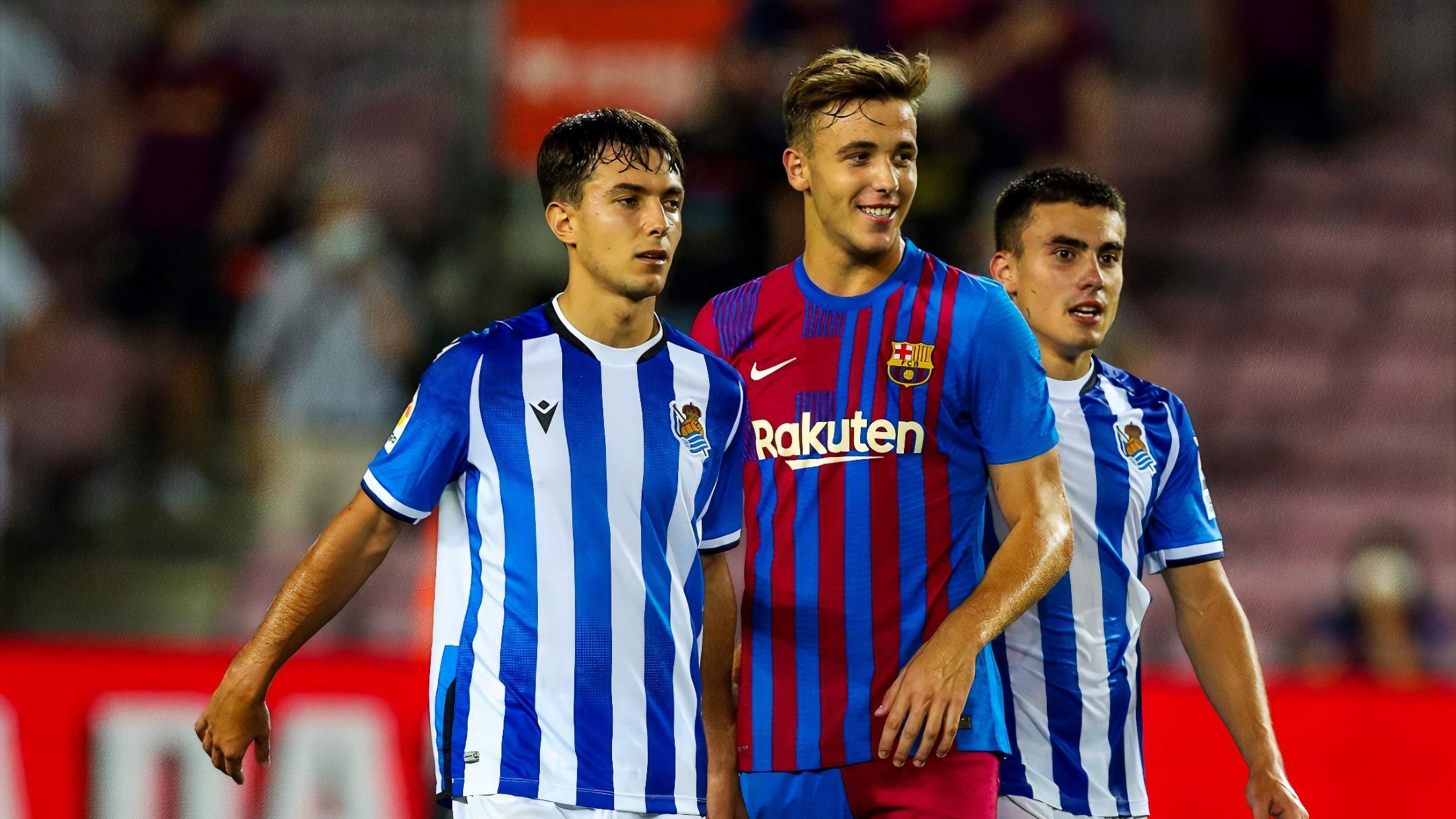 El coruñés Nico González, con el Barcelona.