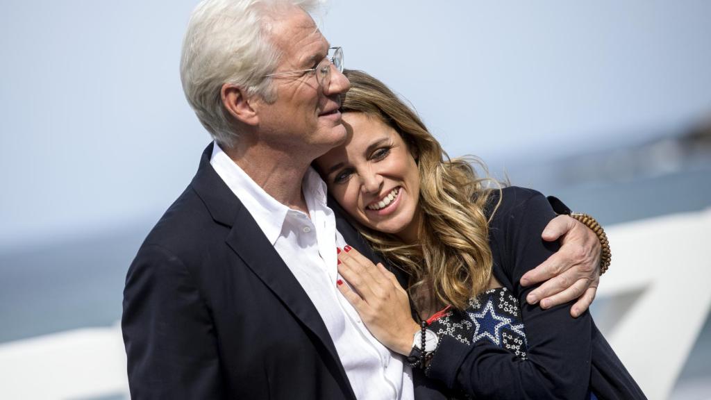 Alejandra Silva y Richard Gere, en San Sebastian.