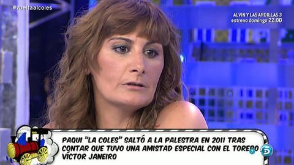 La Coles durante una de sus primeras intervenciones en 'Sálvame'.