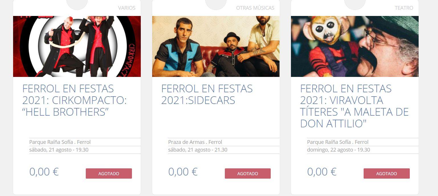 Se han agotado buena parte de las entradas. Fuente: Ataquilla.