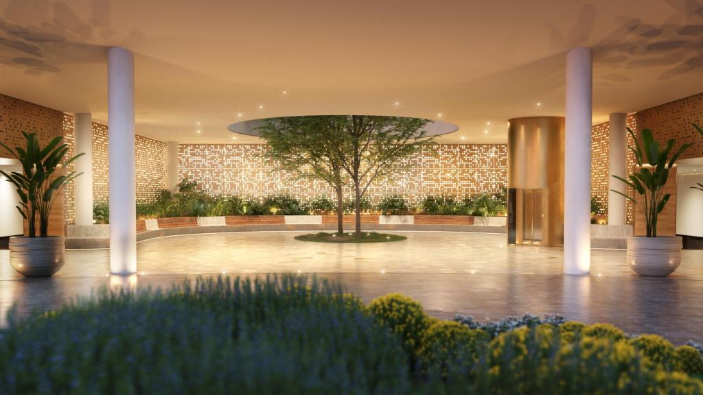 Recreación del recibidor.