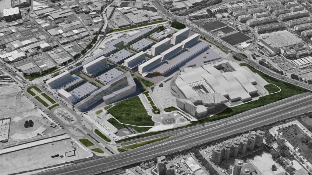 Infografía de la ordenación prevista para los suelos de Cortijo de Torres, en Málaga.