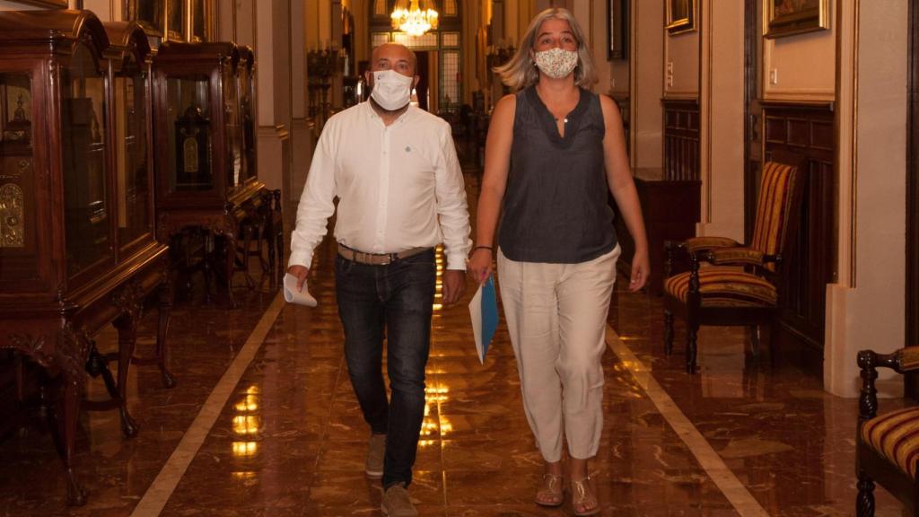 Lage Tuñas y María García en María Pita.