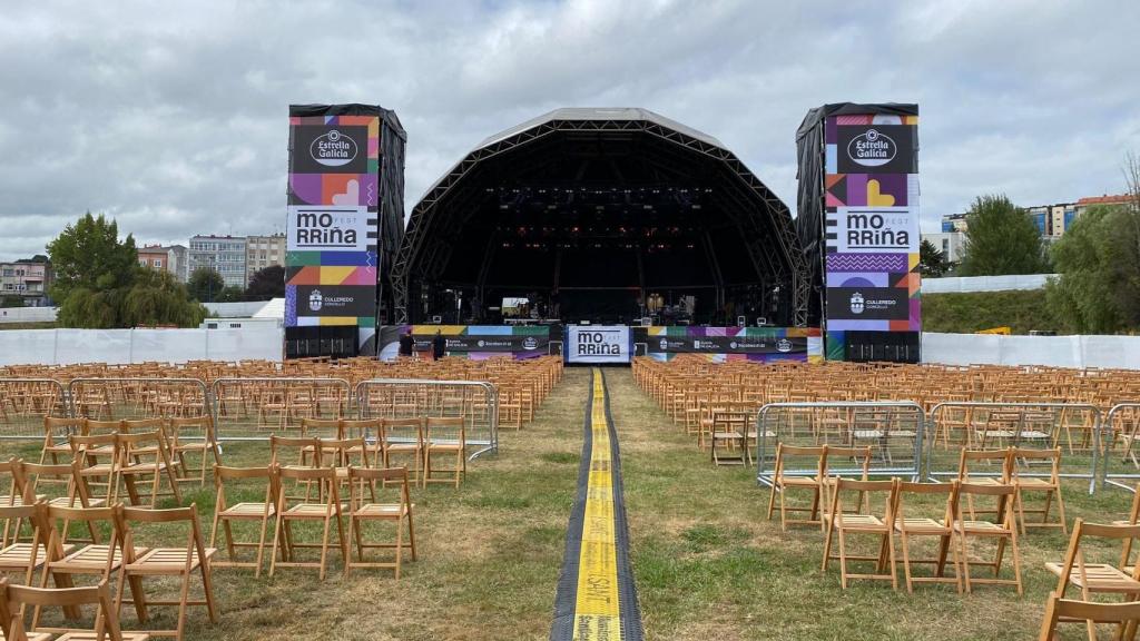 El escenario del Morriña Fest en O Burgo, Culleredo.