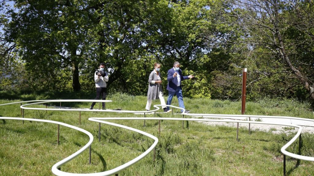 La presidenta Carmela Silva en la inauguración del castro de Toiriz (Silleda)
