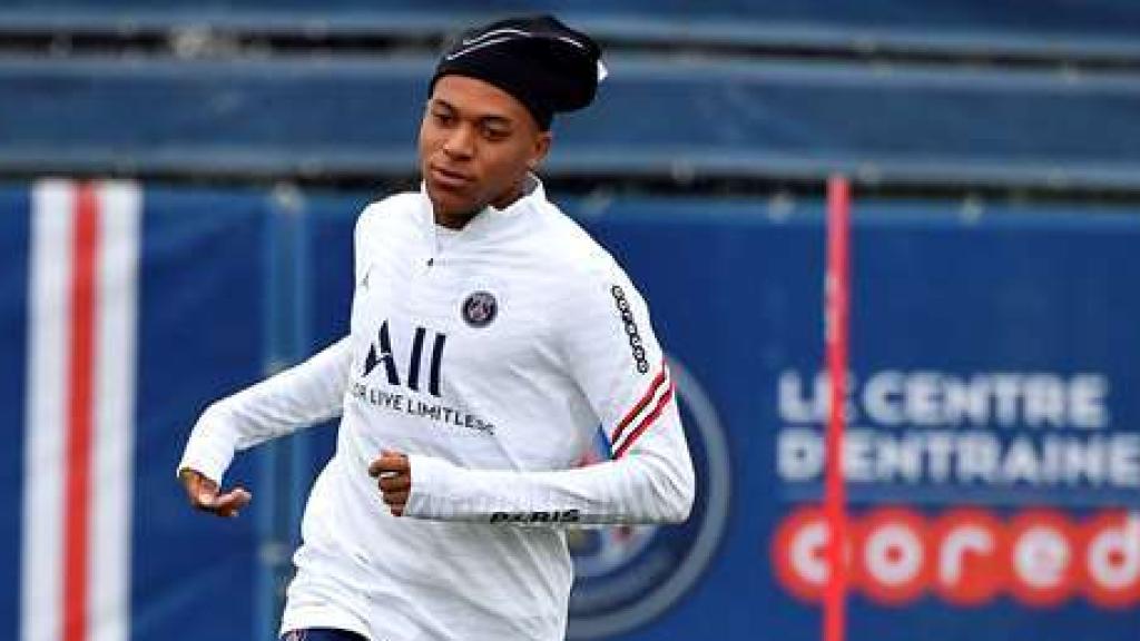 Mbappé, durante uno de sus últimos entrenamientos con el PSG