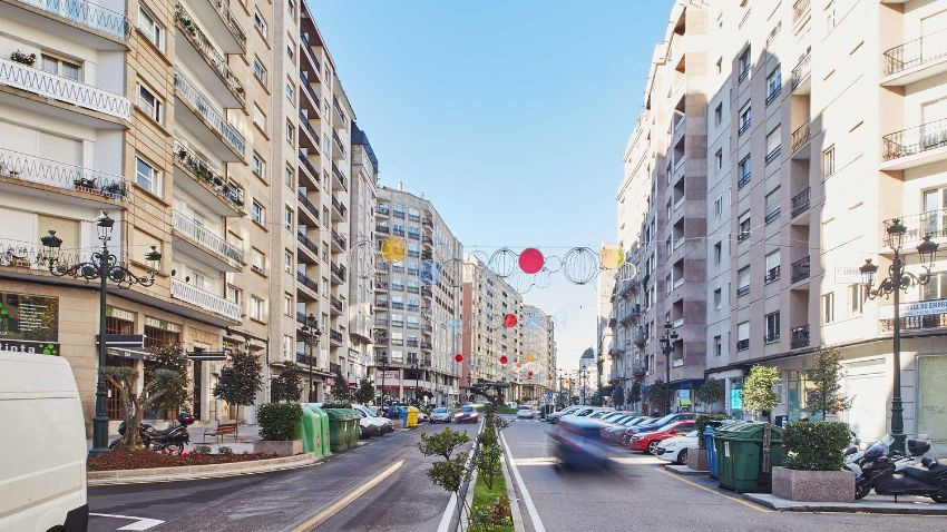 La calle Rosalía de Castro, una de las más caras de Vigo. Foto: Idealista
