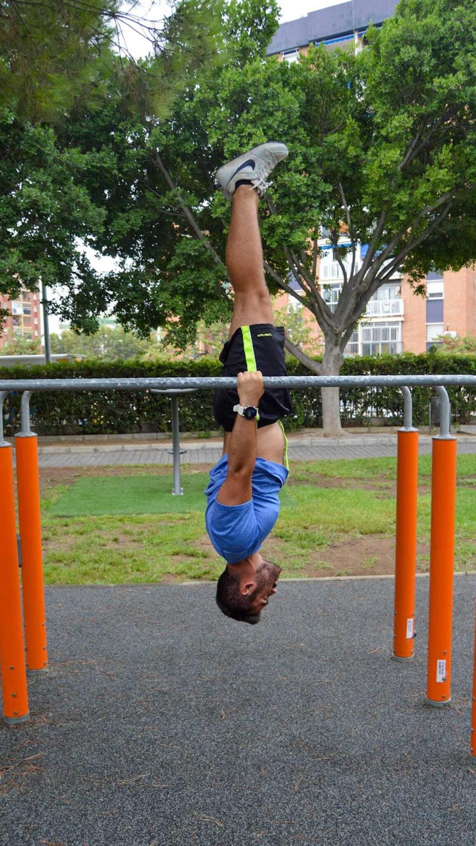 Samuel Laguna practicando el deporte.