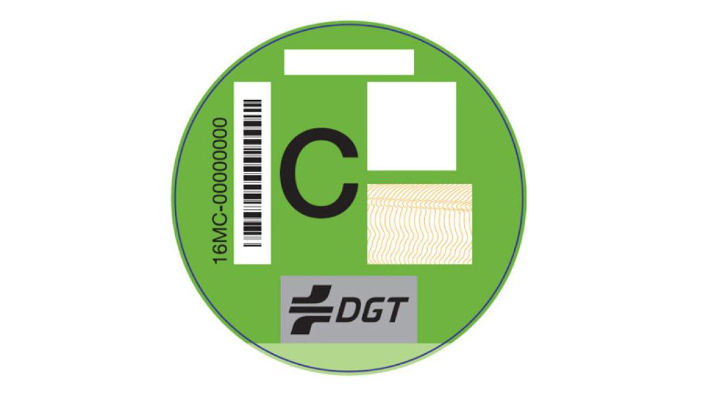 Etiqueta C de la DGT.