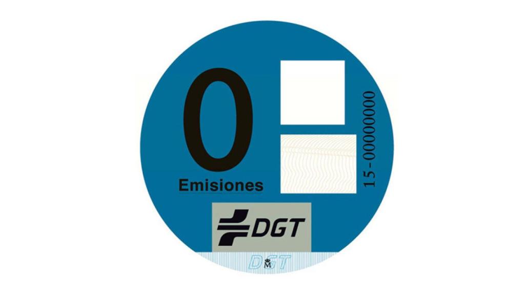 Etiqueta CERO de la DGT.